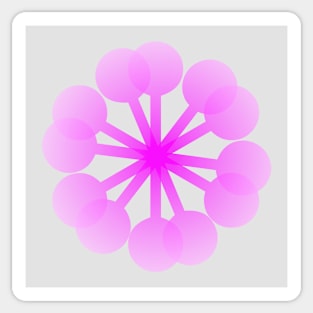 Atom flower. Sticker